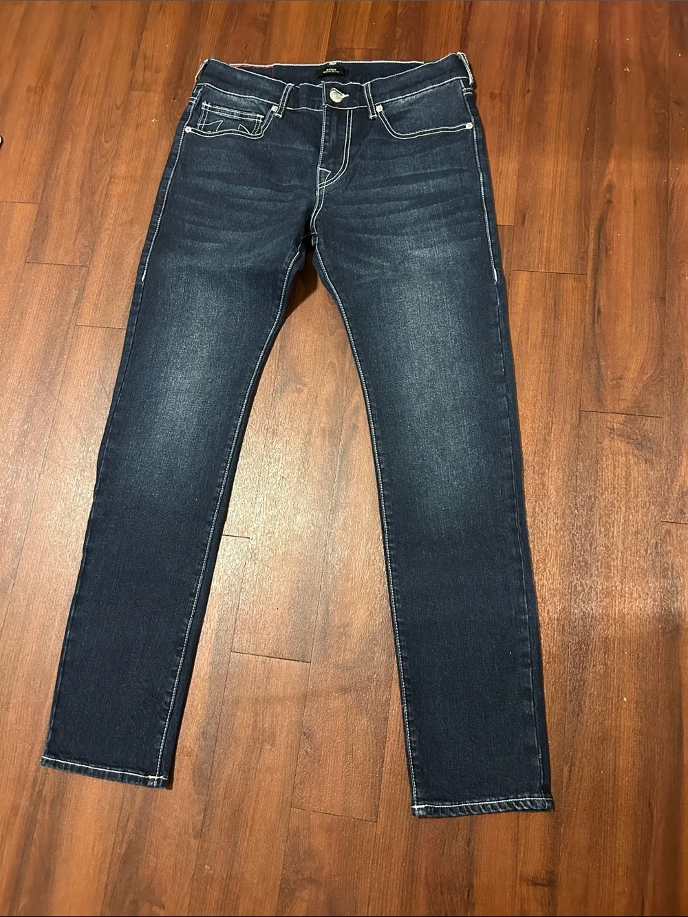 🆕 NWT True Religion Rocco Relaxed Skinny Jeans Men’s 30x32 Dark Wash Horseshoe